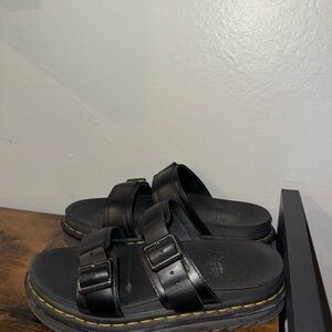 Dr. Martens Black Leather Women's Sandals
